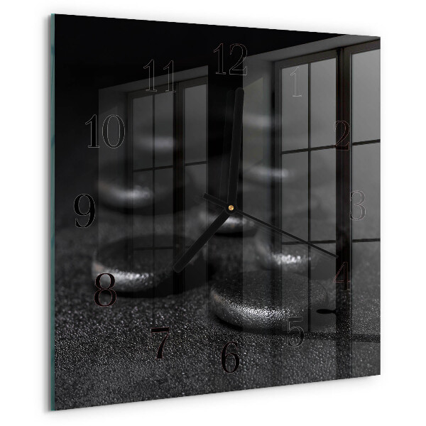 Wanduhr aus glas Zen-Steine