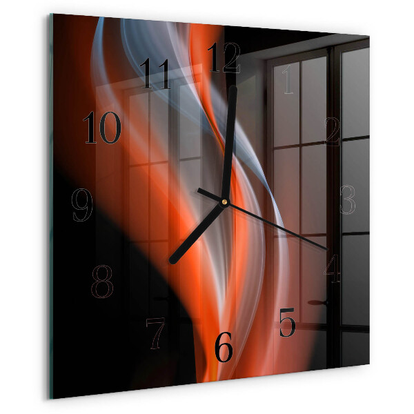 Wanduhr aus glas Lichtwellen