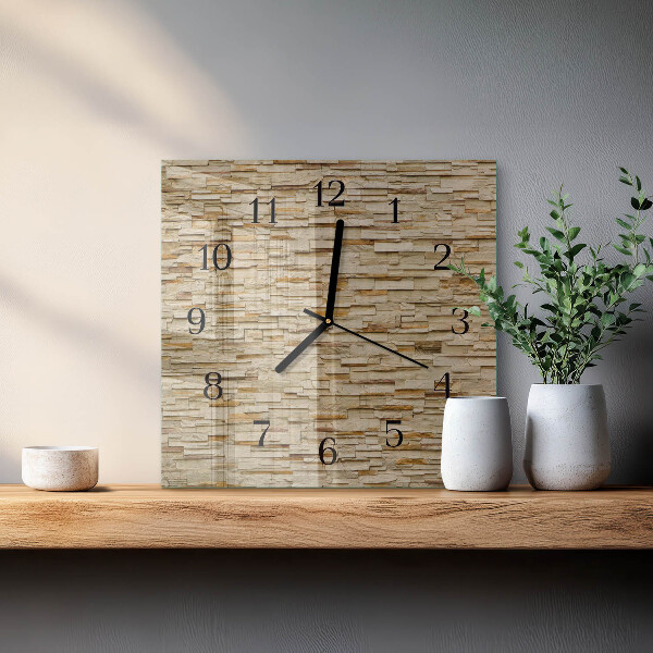 Wanduhr aus glas Dekorativer Stein