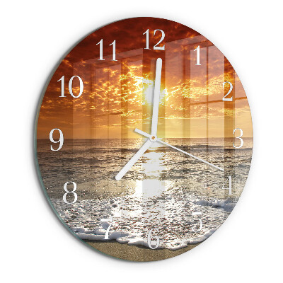 Glas wanduhr Strand Meer
