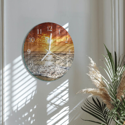 Glas wanduhr Strand Meer