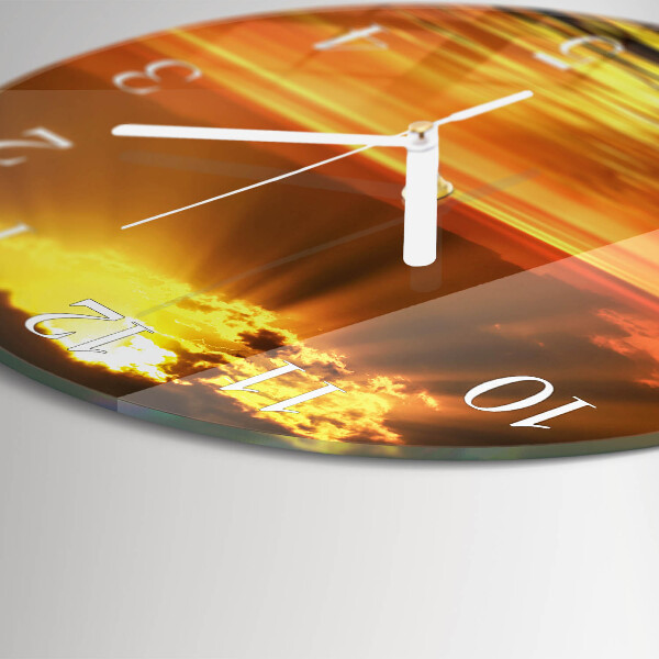 Glas wanduhr Sonnenuntergang