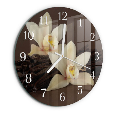 Glas wanduhr Vanille