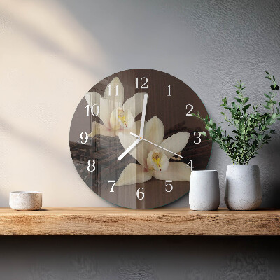Glas wanduhr Vanille