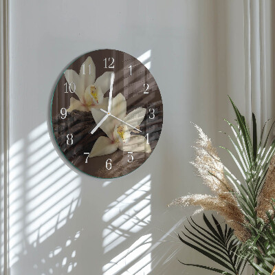 Glas wanduhr Vanille