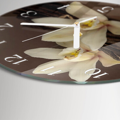 Glas wanduhr Vanille