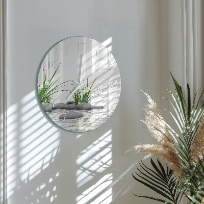 Glas wanduhr Steine