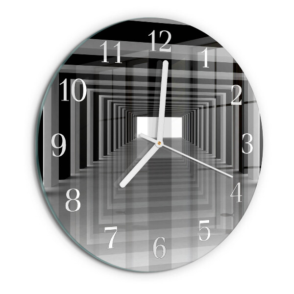 Glas wanduhr 3D-Tunnel