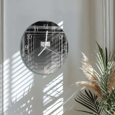 Glas wanduhr 3D-Tunnel