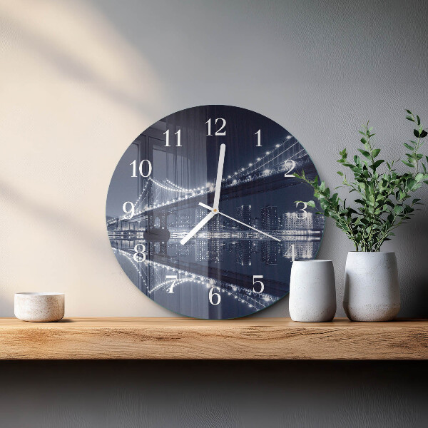 Glas wanduhr Brücke