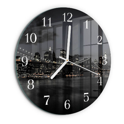 Glas wanduhr Horizontale Brücke