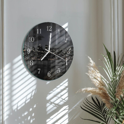 Glas wanduhr Horizontale Brücke