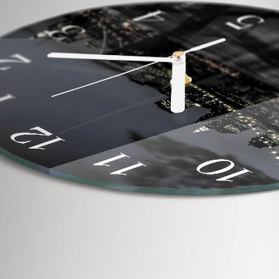 Glas wanduhr Horizontale Brücke