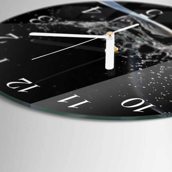 Glas wanduhr Wasser