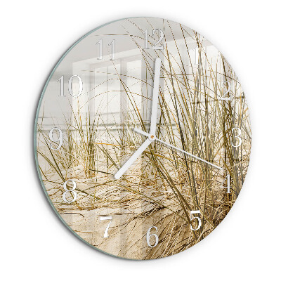 Glas wanduhr Strandgras