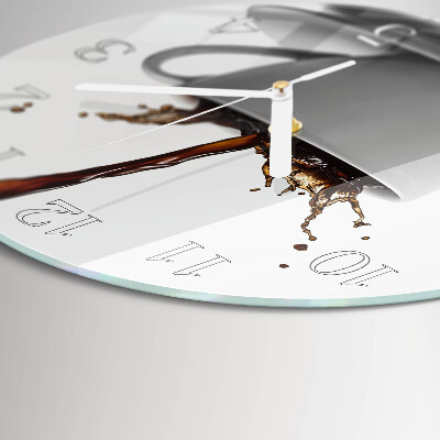 Glas wanduhr Tasse Kaffee