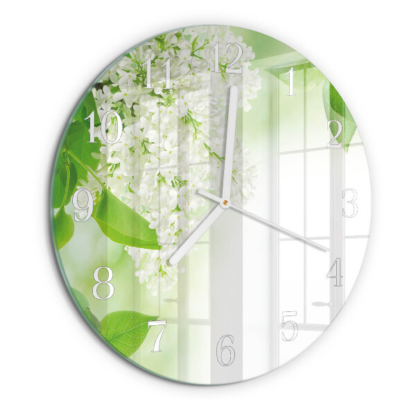 Glas wanduhr Blätter