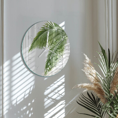 Glas wanduhr Palmenblätter