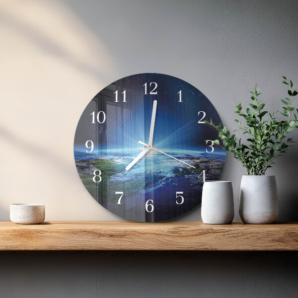 Glas wanduhr Das Universum der Erde