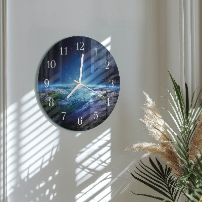 Glas wanduhr Das Universum der Erde