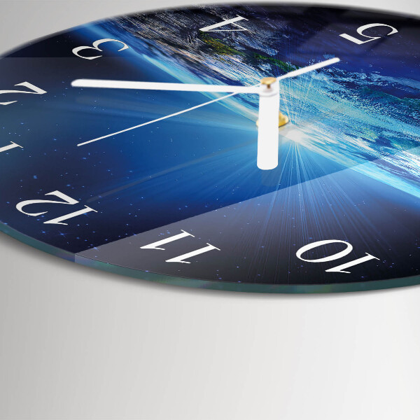 Glas wanduhr Das Universum der Erde