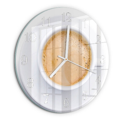 Glas wanduhr Tasse Kaffee