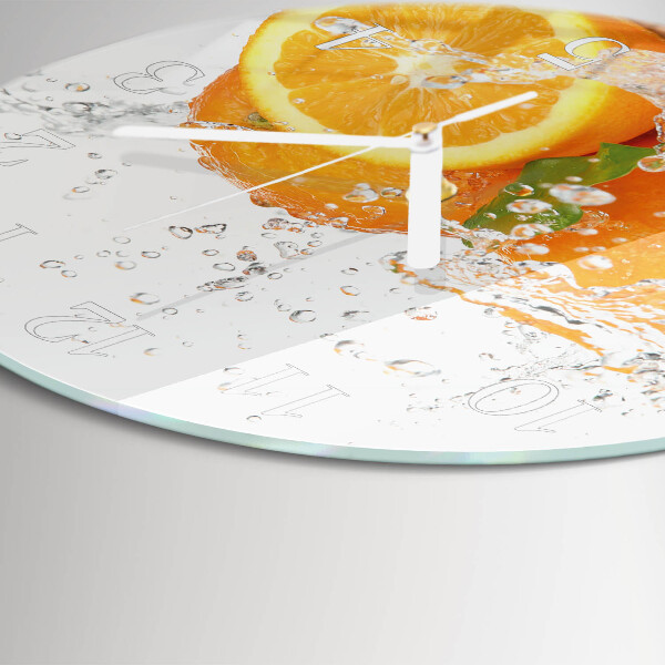 Glas wanduhr Orangen