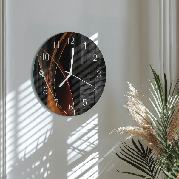 Glas wanduhr Abstrakte Linien