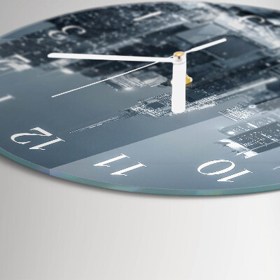 Glas wanduhr Horizont