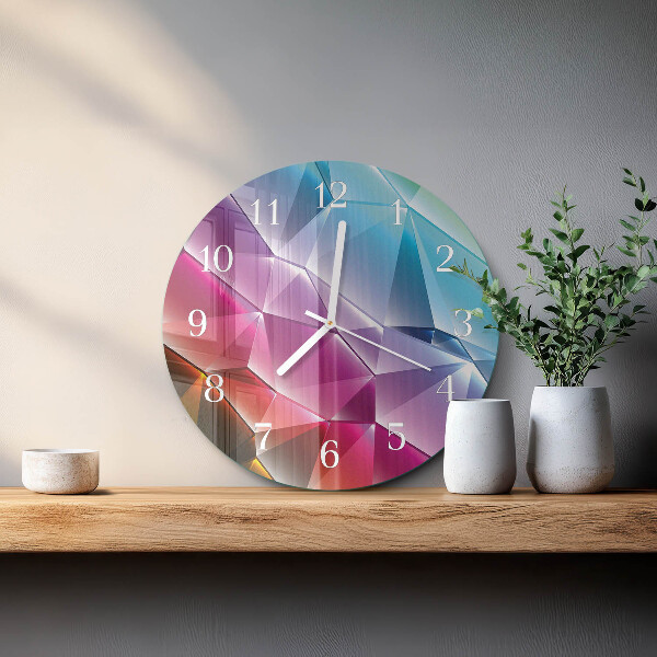 Glas wanduhr 3D-Muster