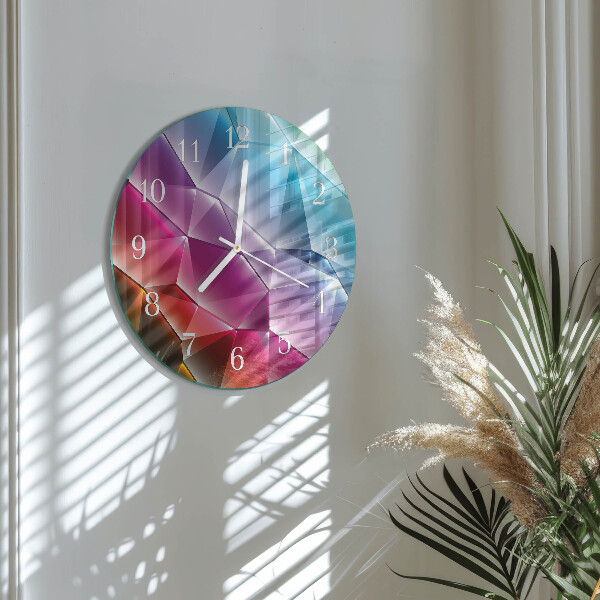 Glas wanduhr 3D-Muster