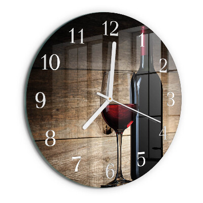 Glas wanduhr Wein