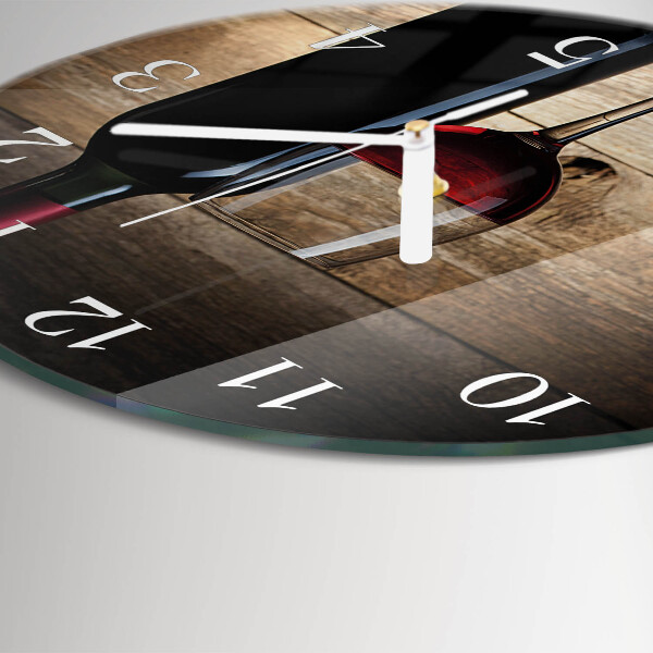 Glas wanduhr Wein