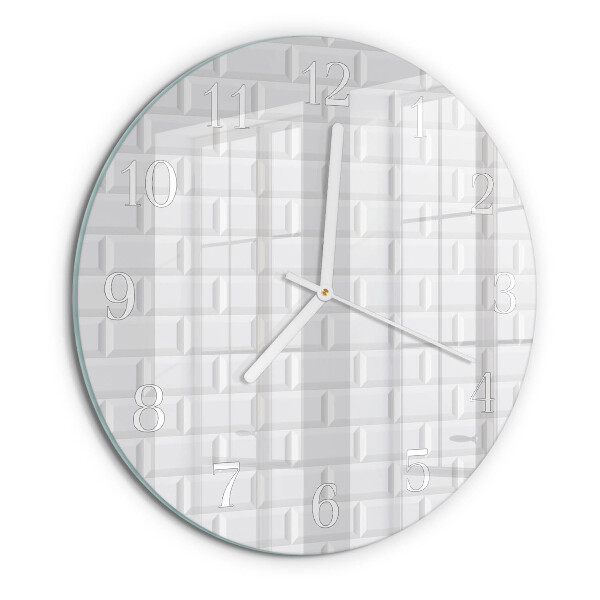 Glas wanduhr Ziegel