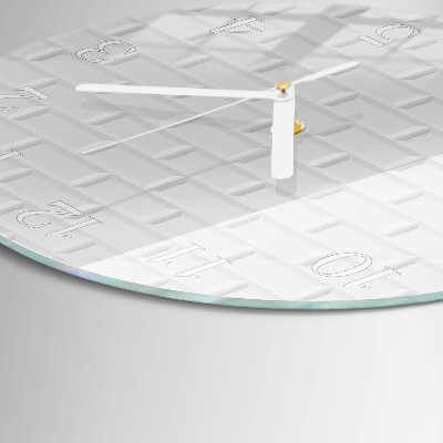 Glas wanduhr Ziegel