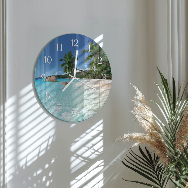 Glas wanduhr Strand
