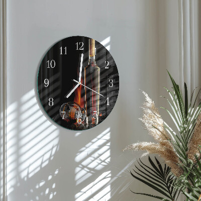 Glas wanduhr Alkohol