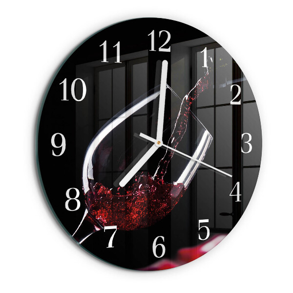 Glas wanduhr Wein