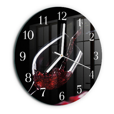 Glas wanduhr Wein