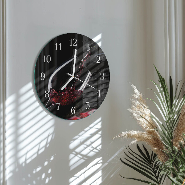 Glas wanduhr Wein