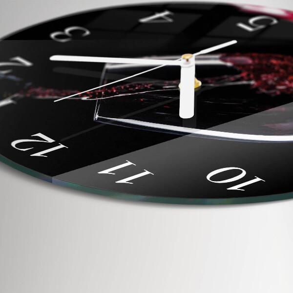 Glas wanduhr Wein