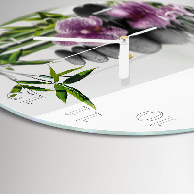 Glas wanduhr Blumenbaum
