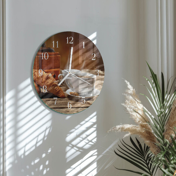 Glas wanduhr Kaffeemühle