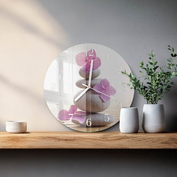 Glas wanduhr Stone Spa