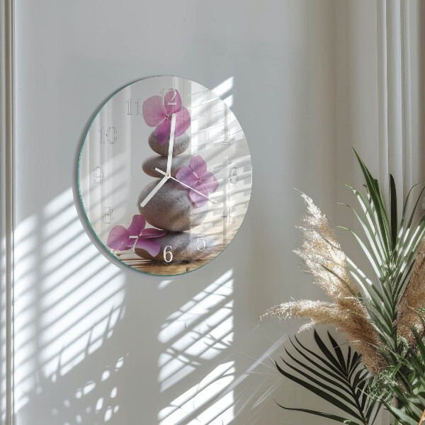 Glas wanduhr Stone Spa