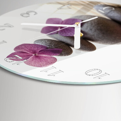 Glas wanduhr Stone Spa