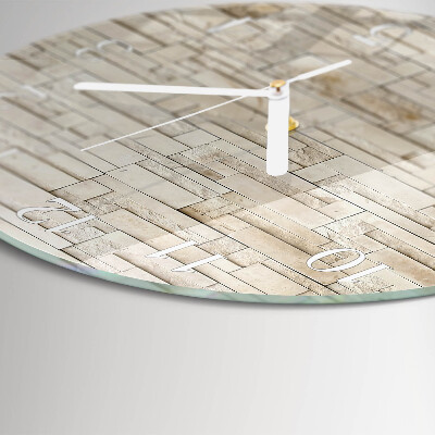 Glas wanduhr Steinmauer