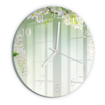 Glas wanduhr Frühling