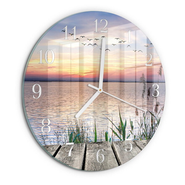 Glas wanduhr See