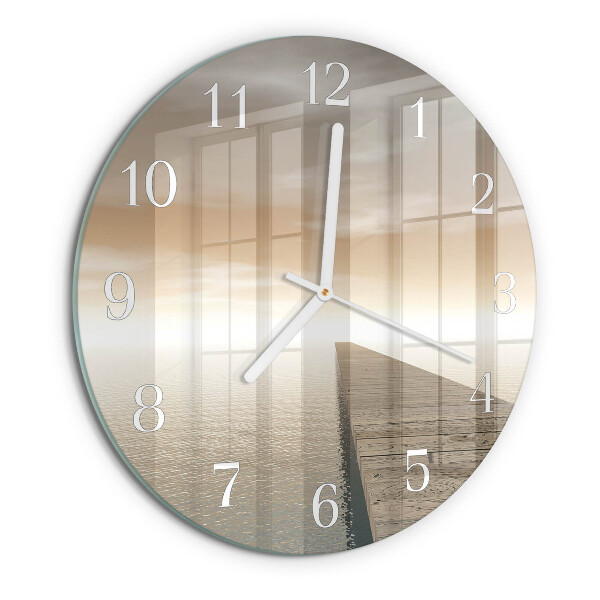 Glas wanduhr Pier